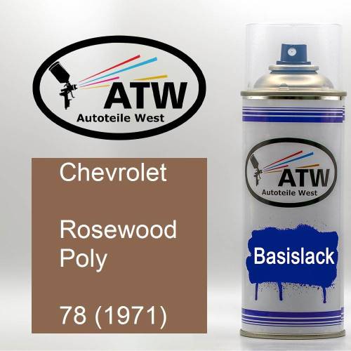 Chevrolet, Rosewood Poly, 78 (1971): 400ml Sprühdose, von ATW Autoteile West.